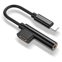 Load image into Gallery viewer, 2 in 1 Audio Jack Adapter For iPhone - Ledom Life Savers