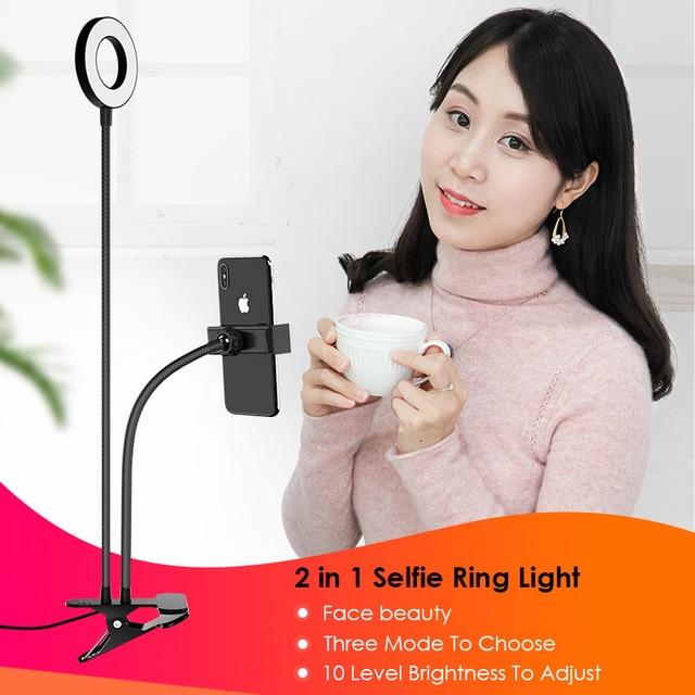 Phone Holder with Lamp and Microphone Holder - Ledom Life Savers