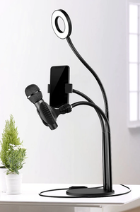 Phone Holder with Lamp and Microphone Holder - Ledom Life Savers